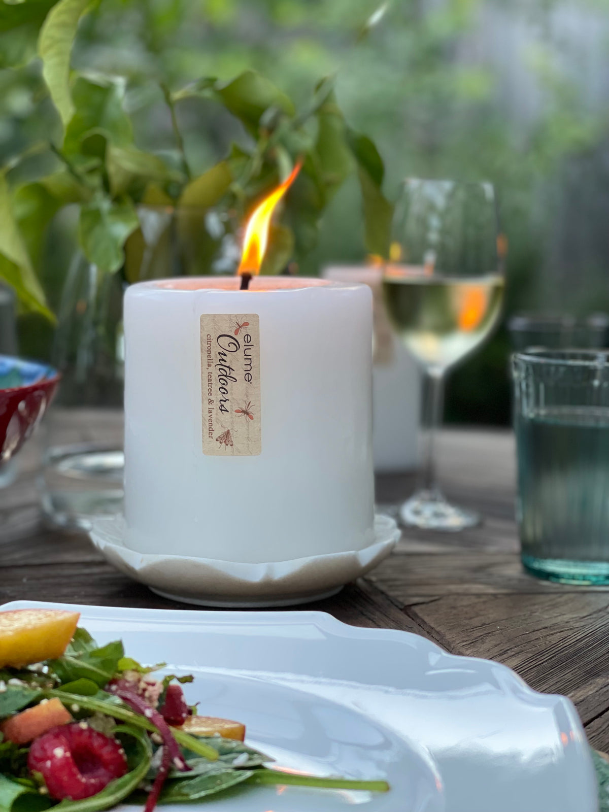 Outdoor Mosquito Pillar Candle