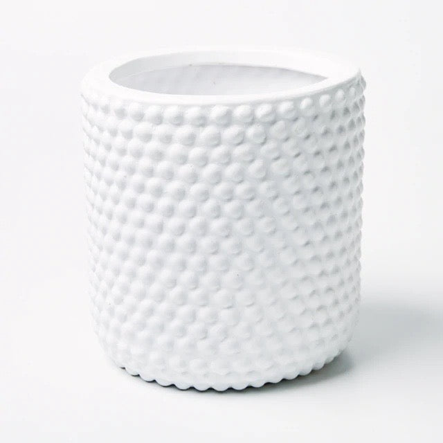 Hobnail Planters White